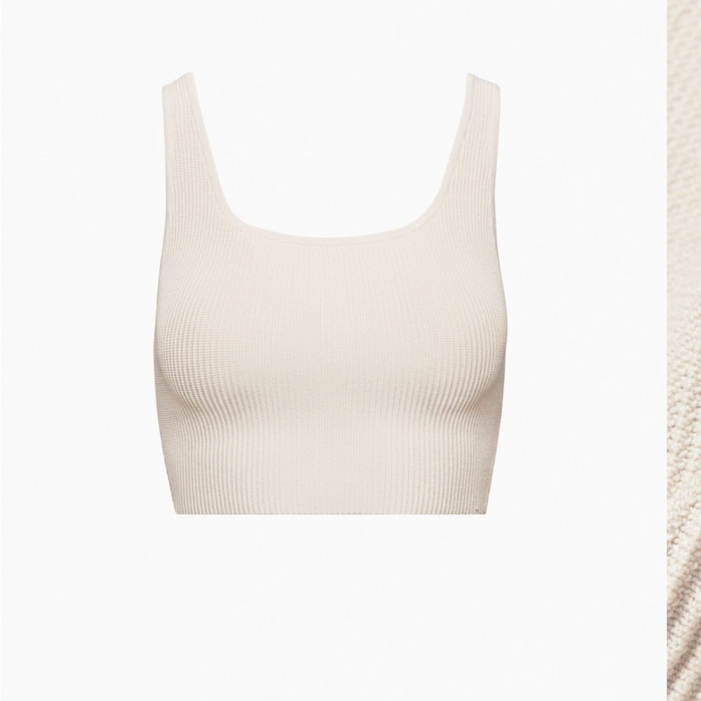 Aritzia Babaton Sculpt Knit Squareneck Cropped Tank